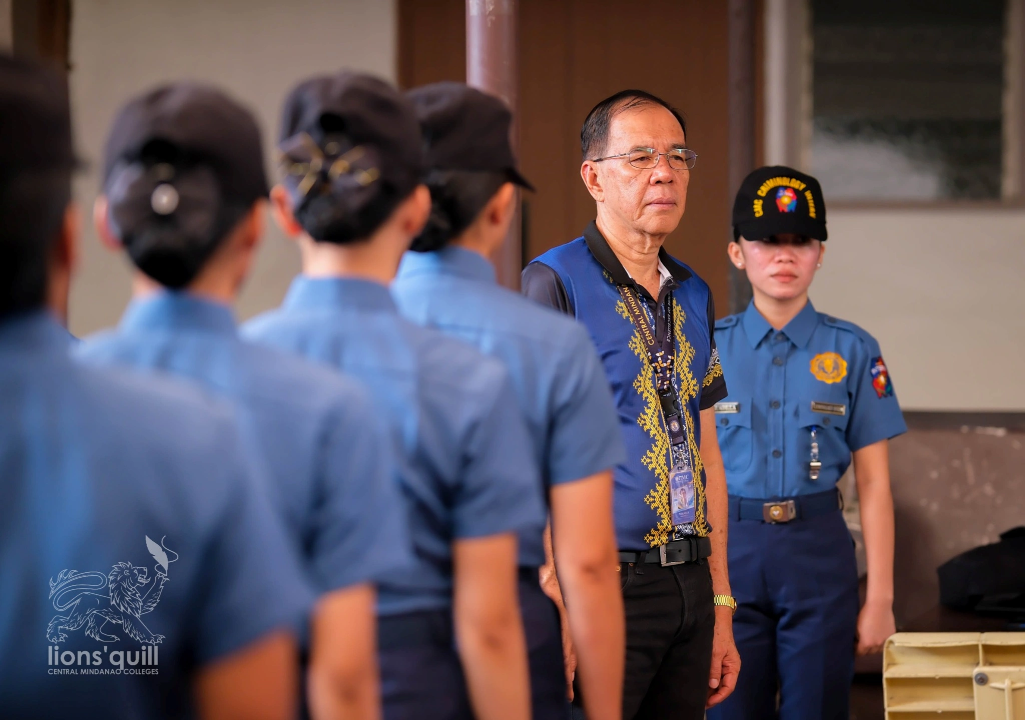 CCJE Interns Undergo Uniform Inspection at CMC Main Campus
