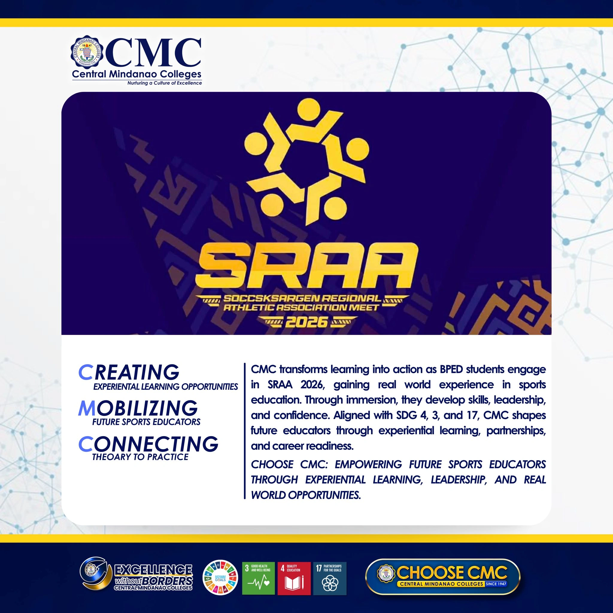 CMC BPED Students Take Their Classroom to SRAA 2026