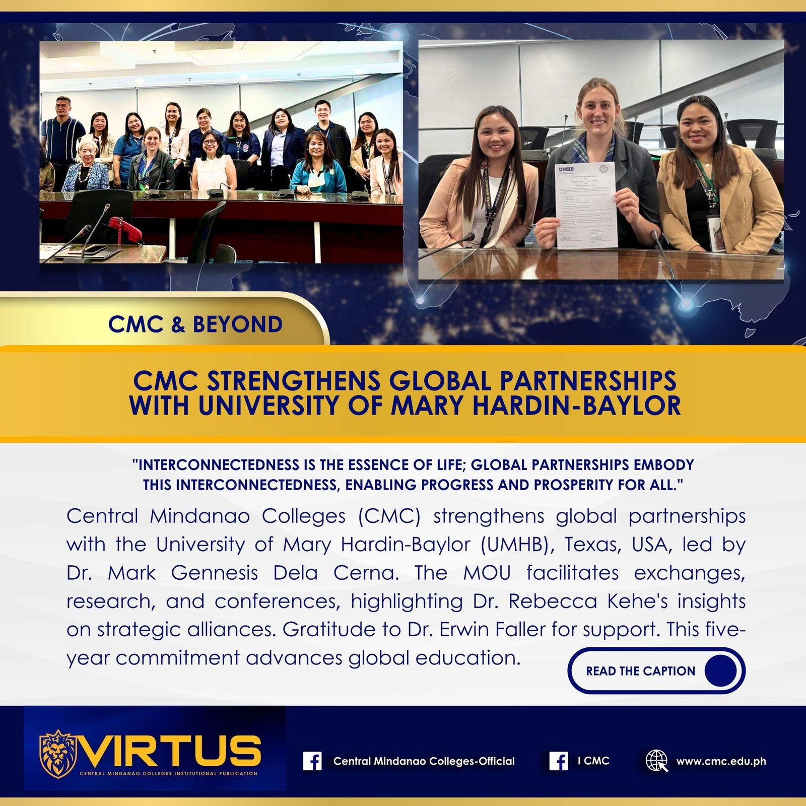 𝐂𝐌𝐂 𝐒𝐭𝐫𝐞𝐧𝐠𝐭𝐡𝐞𝐧𝐬 𝐆𝐥𝐨𝐛𝐚𝐥 𝐏𝐚𝐫𝐭𝐧𝐞𝐫𝐬𝐡𝐢𝐩𝐬  𝐰𝐢𝐭𝐡 𝐔𝐧𝐢𝐯𝐞𝐫𝐬𝐢𝐭𝐲 𝐨𝐟 𝐌𝐚𝐫𝐲 𝐇𝐚𝐫𝐝𝐢𝐧-𝐁𝐚𝐲𝐥𝐨𝐫