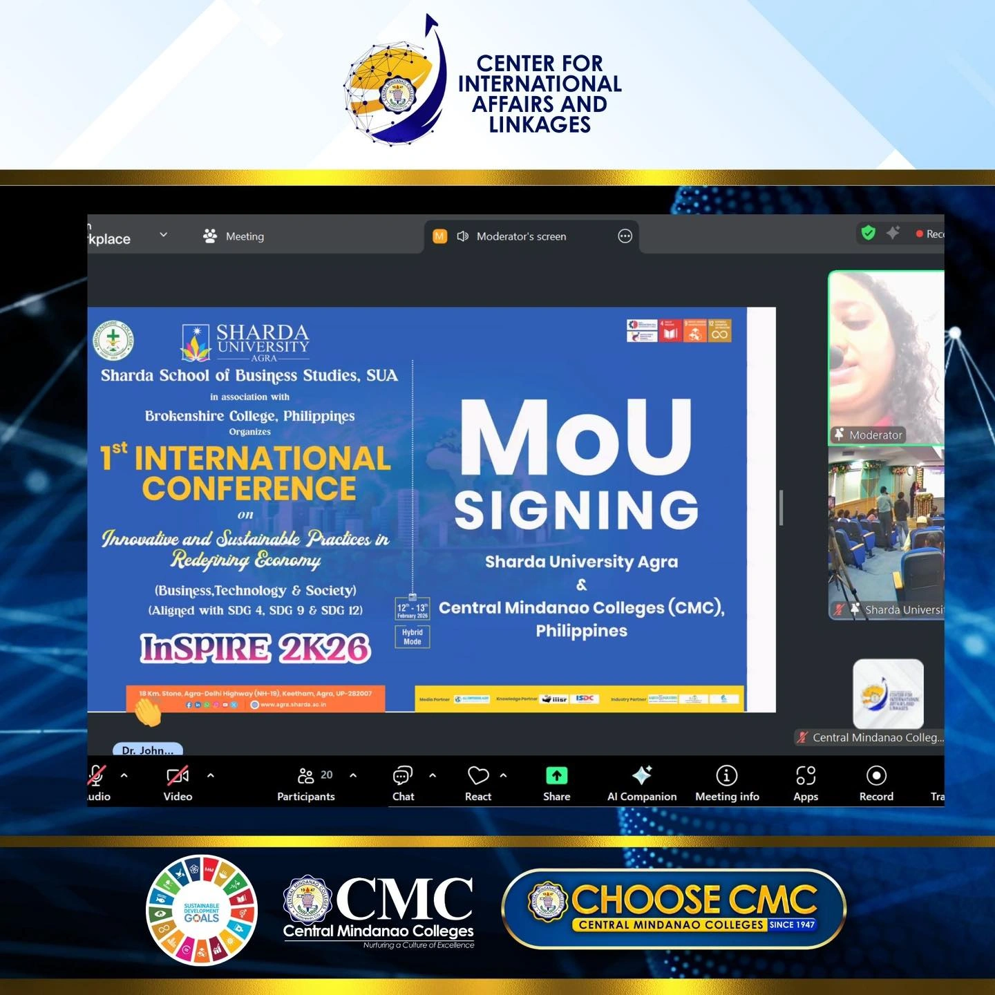 CMC and Sharda University Agra Formalize Global Academic Partnership Through MoU