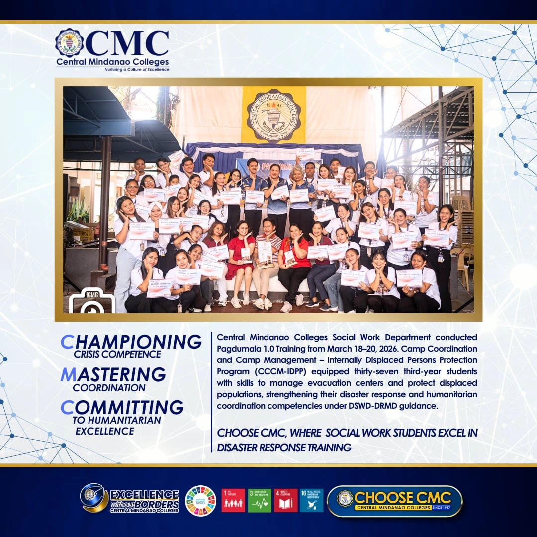 CMC Social Work Department and Students Undergo DSWD-DRMD Led CCCM-IDPP Training for Disaster Response Preparedness — photo 4
