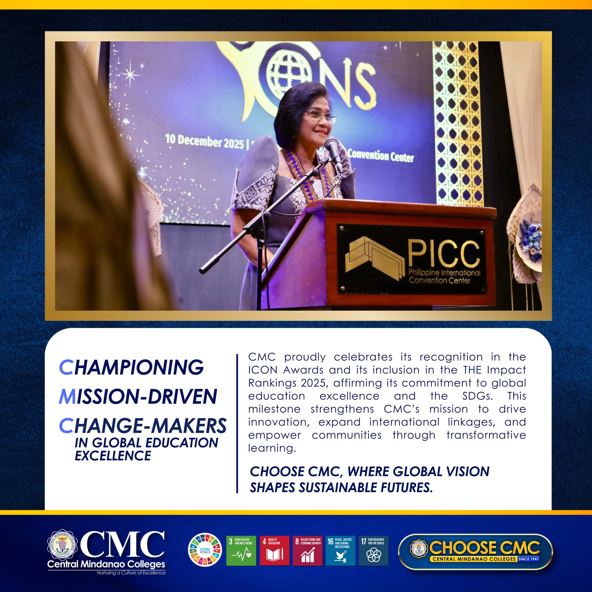 CHED Recognizes Central Mindanao Colleges in ICON Awards for Internationalization — photo 4