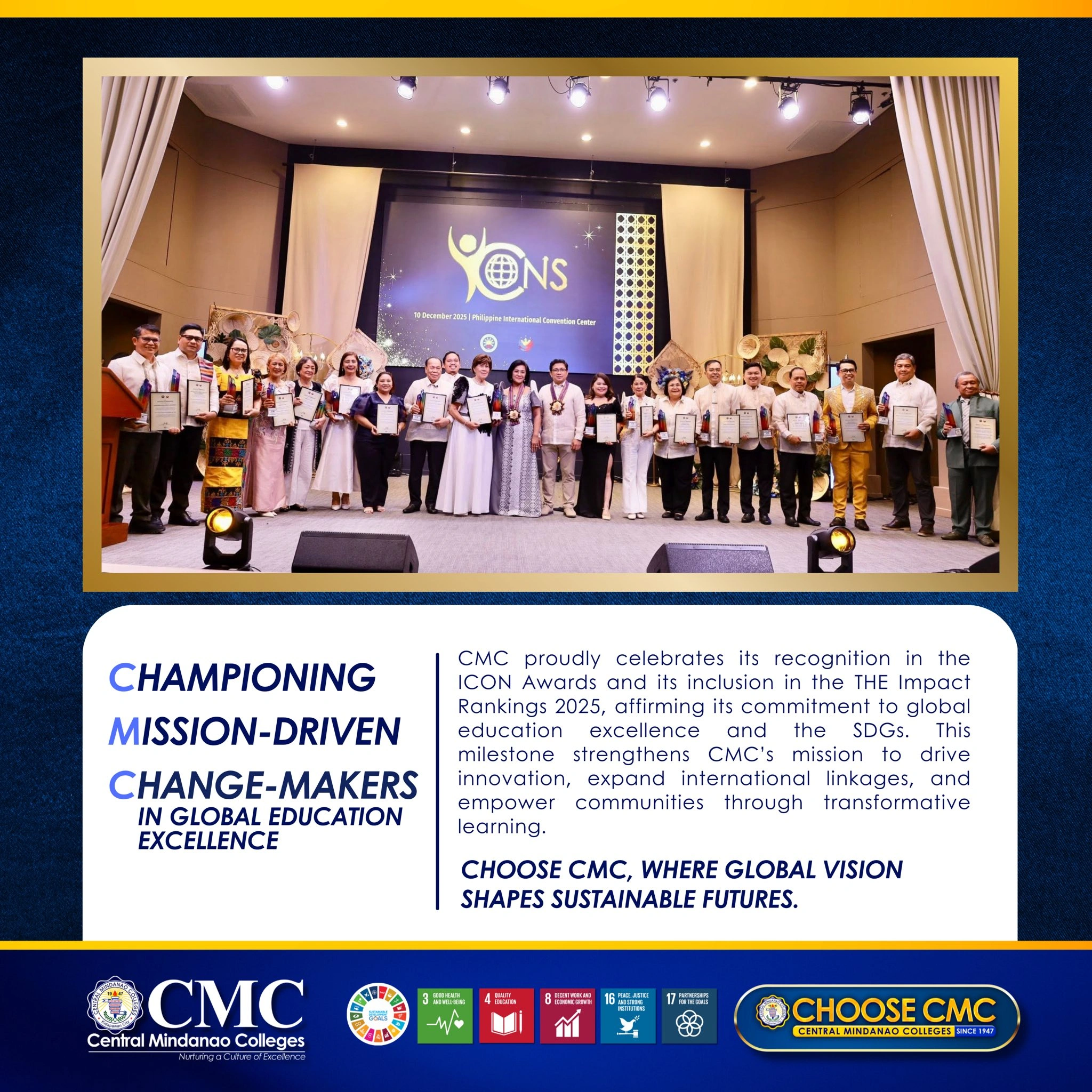 CHED Recognizes Central Mindanao Colleges in ICON Awards for Internationalization — photo 5